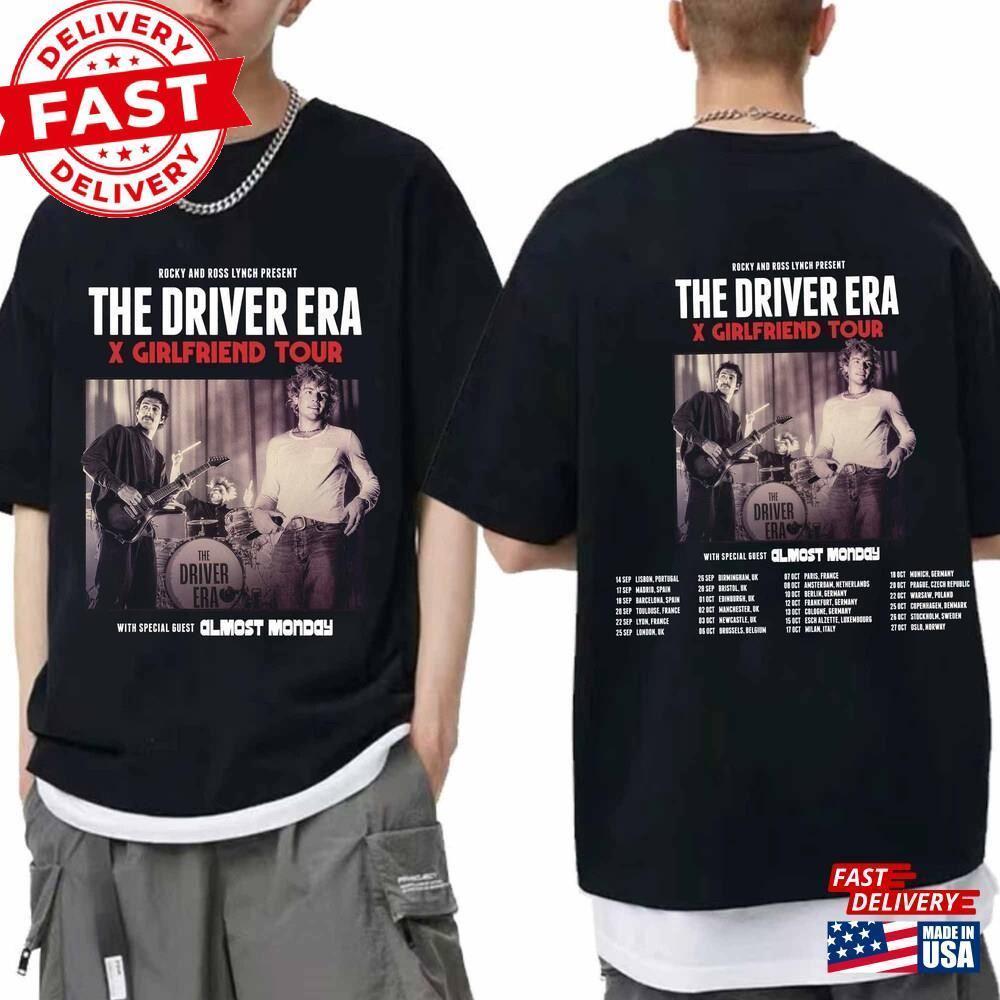 The Driver Era X Girlfriend Tour Eu Uk  Shirt Band Fan  2 Sided